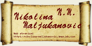Nikolina Maljukanović vizit kartica
